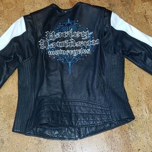 Harley Davidson leather coat and chapps